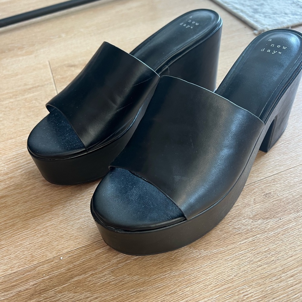 Black platform heels